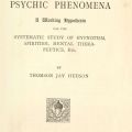 Title page, The Law of Psychic Phenomena: A Working Hypothesis for the Systematic Study of Hypnotism...