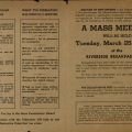 A flyer from the Federation of Screen Cartoonists,advertising a mass meeting