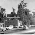 Billboard at intersection of Laurel Canyon Boulevard and Moorpark Road in North Hollywood, 1958