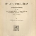 Title page, The Law of Psychic Phenomena: A Working Hypothesis for the Systematic Study of Hypnotism, Spiritism, Mental therapeutics, etc.