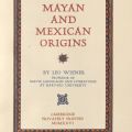 Title page, Mayan and Mexican Origins