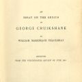 "…the Genius of George Cruikshank…," A Memoir of George Cruikshank