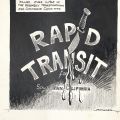 Preliminary drawing for a political cartoon which characterizes the demise of rapid transit in Southern California