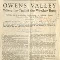 "Owens Valley, Where the Trail of the Wrecker Runs," by Frederick Falkner