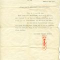 A work permit for Hanni-Lore Sondheimer from Sing Fong Woolen Factory, September 9th, 1944