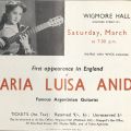 Maria Luisa Anido at Wigmore Hall, 1952