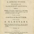 Title page, Edmund Spenser, The Faerie Queene
