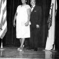 Reverend Hillery T. Broadous and wife Rosa L. Broadous at the mortgage-burning banquet for Calvary Baptist Church of Pacoima, January 1963