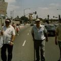 Rodolfo F. Acuña participates in a march against racism on the streets of Compton. Rodolfo F. Acuña Collection