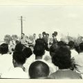 The liberators address inmates of Chapei Civilian Assembly Center