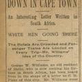 “Down in Cape Town.” Sam Hayes Scrapbook