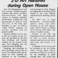 Open House at the Fine Arts Building. Sundial, April 11, 1975