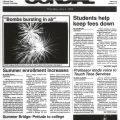 Summer Sundial front page displaying Fireworks hosted on campus, June 8, 1993