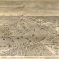 Clipping, Birds-eye view of San Diego, showing the famous harbor and Suburbs- Entrance to the Bay. Temperance Scrapbook