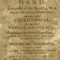Title page of  Chirologia, or, The naturall language of the hand