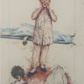 Joyce Treiman, "Incident I," pastel and graphite on paper, 1983
