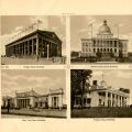 Individual illustrations of Oregon, Massachusetts, New York, and Virginia State Buildings