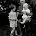 Snapshot of William Mulholland with his grandchildren, Catherine and Dick