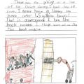 Letter from child after taking a tour of the library with a drawing of the ASRS storage