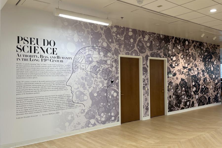 pseudoscience exhibit title wall