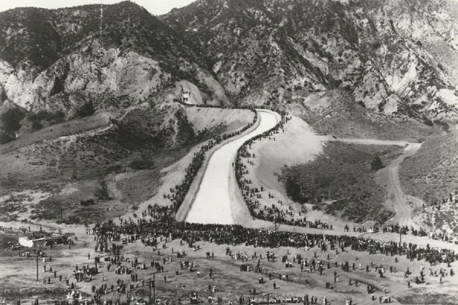 View of the Cascades, opening day celebration of the Los Angeles.