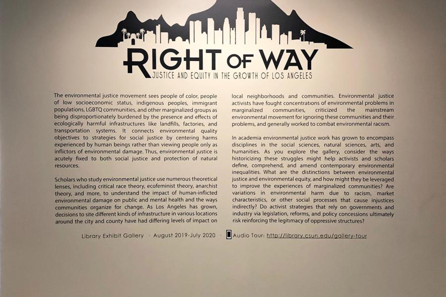 Right of way title wall