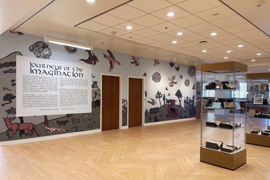 Journeys of the Imagination title wall