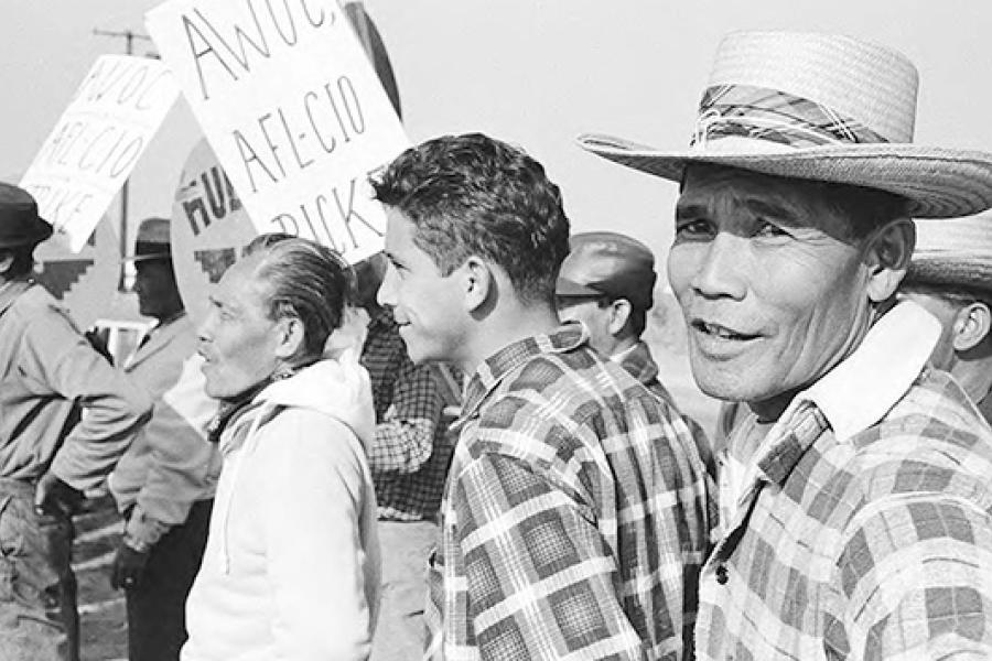 Farm workers protesting