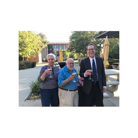 Bob and Maureen Gohstand and CSUN University Library Dean Mark Stover