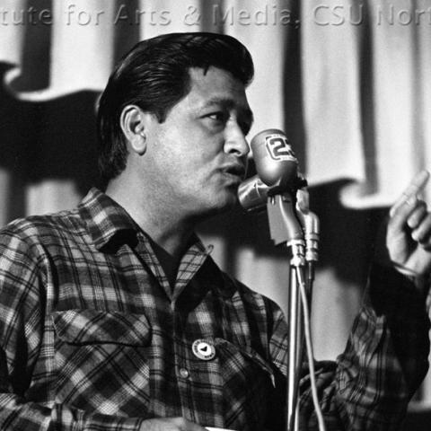A man giving a speech.
