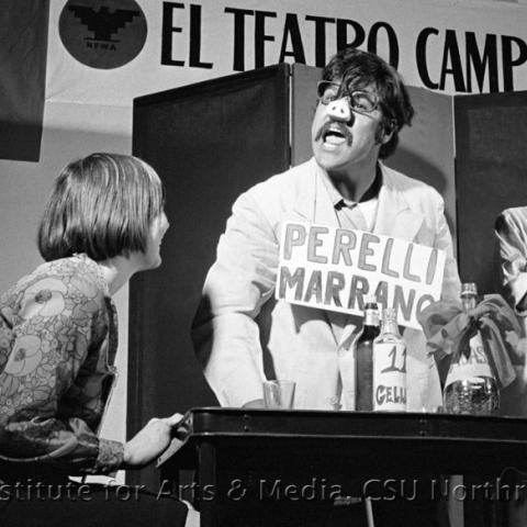 Actors playing a skit.