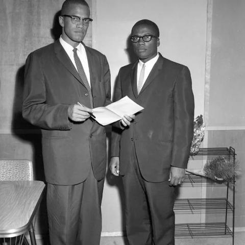 Two men posing