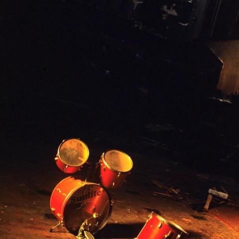 A set of drums.