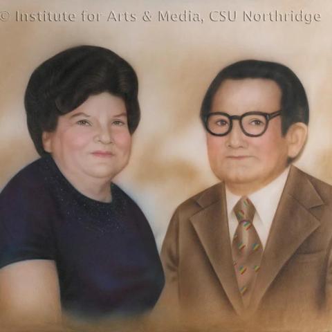 Painting of a couple.