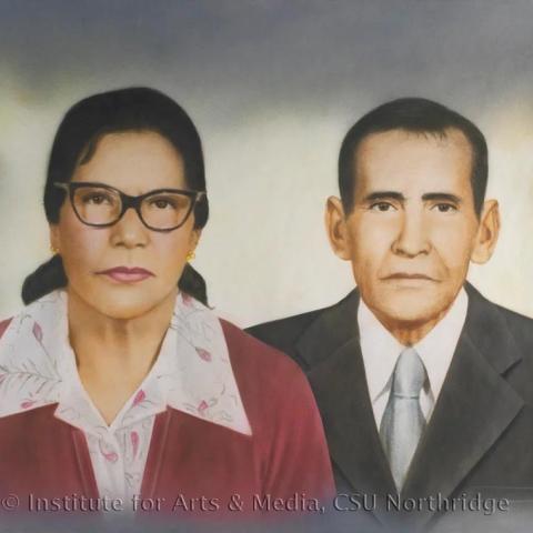 Painting of a couple.