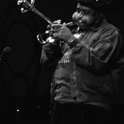 A man playing a trumpet