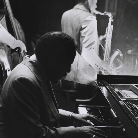 A man playing the piano.