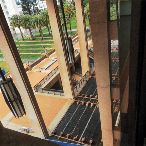 New pavers near the front of the portico, almost halfway there!