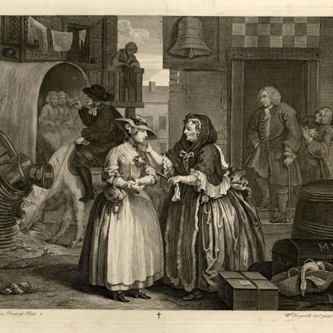 A Harlot's Progress - Plate 1 - Fourth State, April 1732