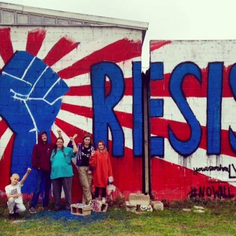 Resist mural