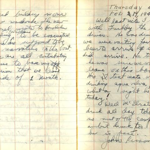Diary entry for February 19, 1942