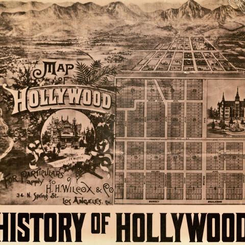 History of Hollywood booklet with map of Hollywood