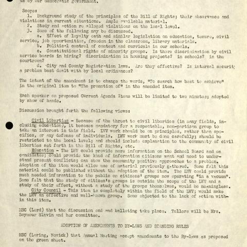 Annual meeting minutes, April 28, 1951