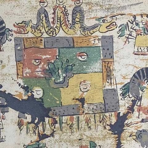 Aztec Priests and Double Headed Serpent, from the Codex Hall, F1219 .D5