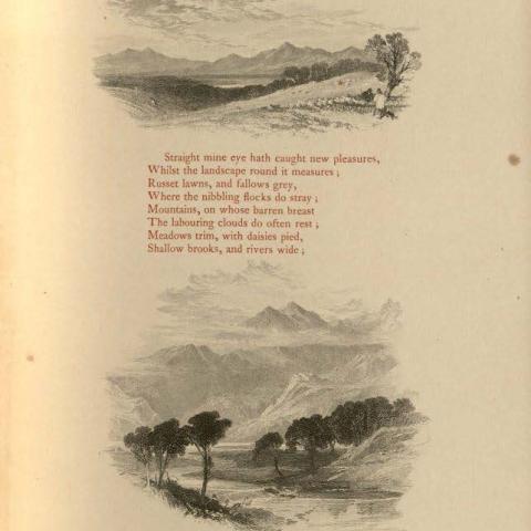 Milton’s L’Allegro and Il Penseroso, Illustrated with Etchings on Steel by Birket Foster, page 7, 1855