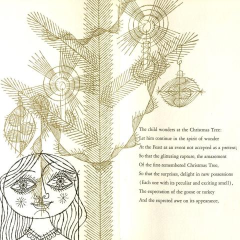 Page from T.S. Eliot's, The Cultivation of Christmas Trees
