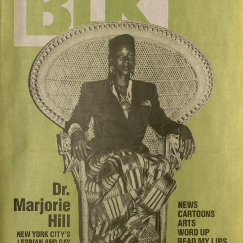 Cover, BLK, issue number 21 featuring psychologist, Dr. Marjorie Hill, 1990