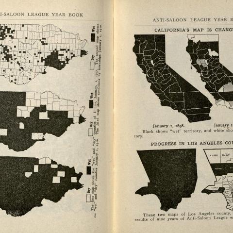 Wet and Dry maps of Illinois, California and Los Angeles