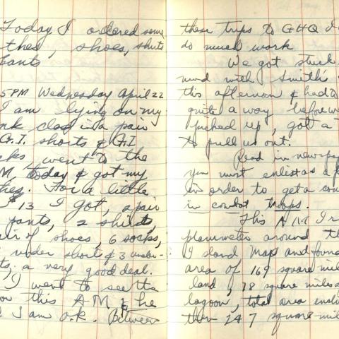Diary entry for April 22, 1942