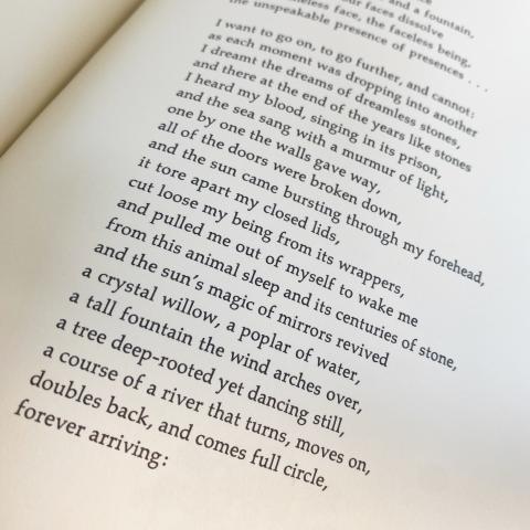 The last six and a half lines of the poem which are the same as the first lines - reflecting the circular time of Aztec cosmology